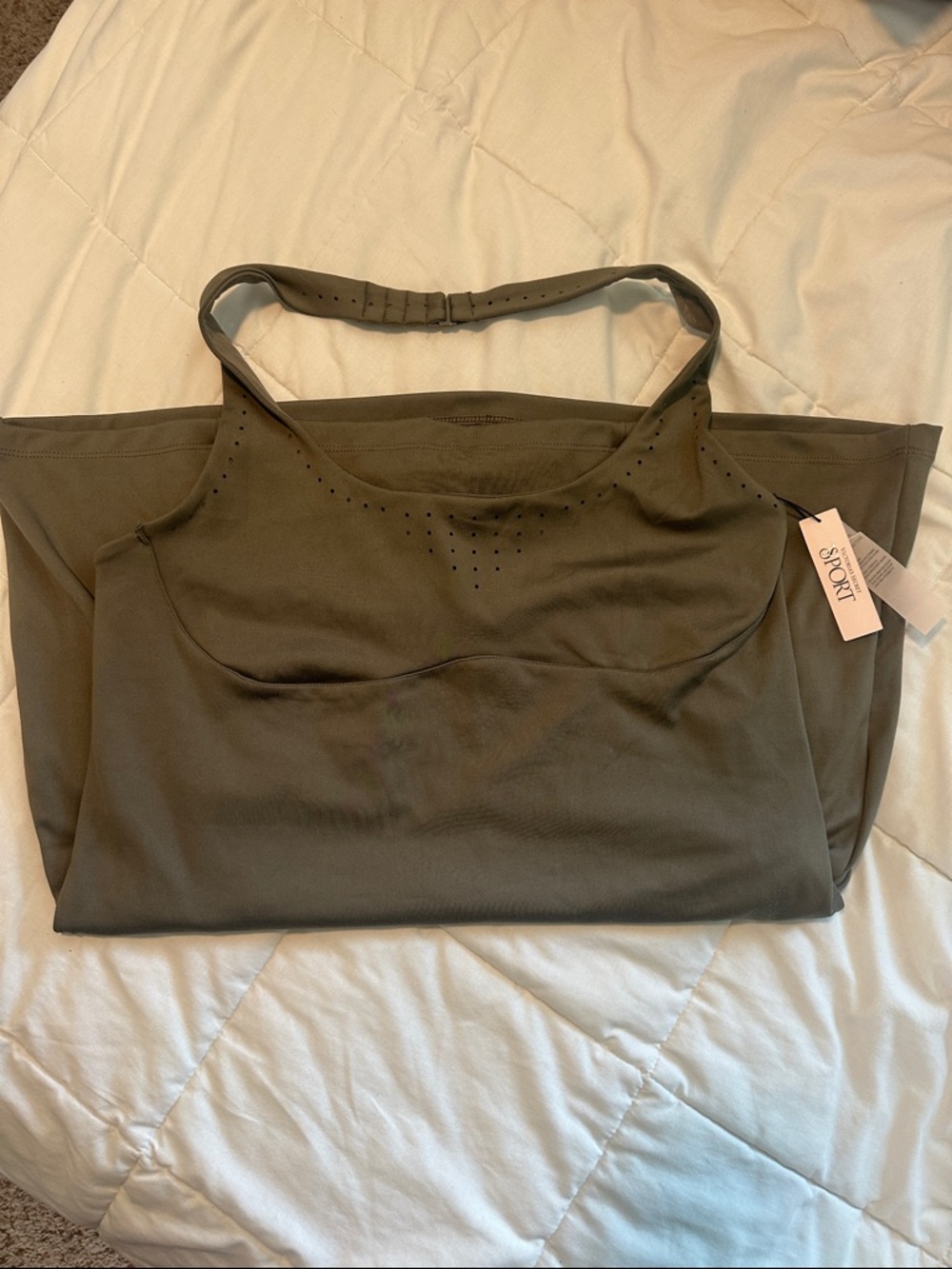 Victoria's Secret Sport Olive Halter Active Dress